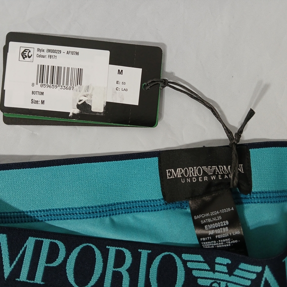 Emporio Armani Men's Teal / Navy Briefs Collection 4 Pair Mediums New With Tags - Picture 3 of 9